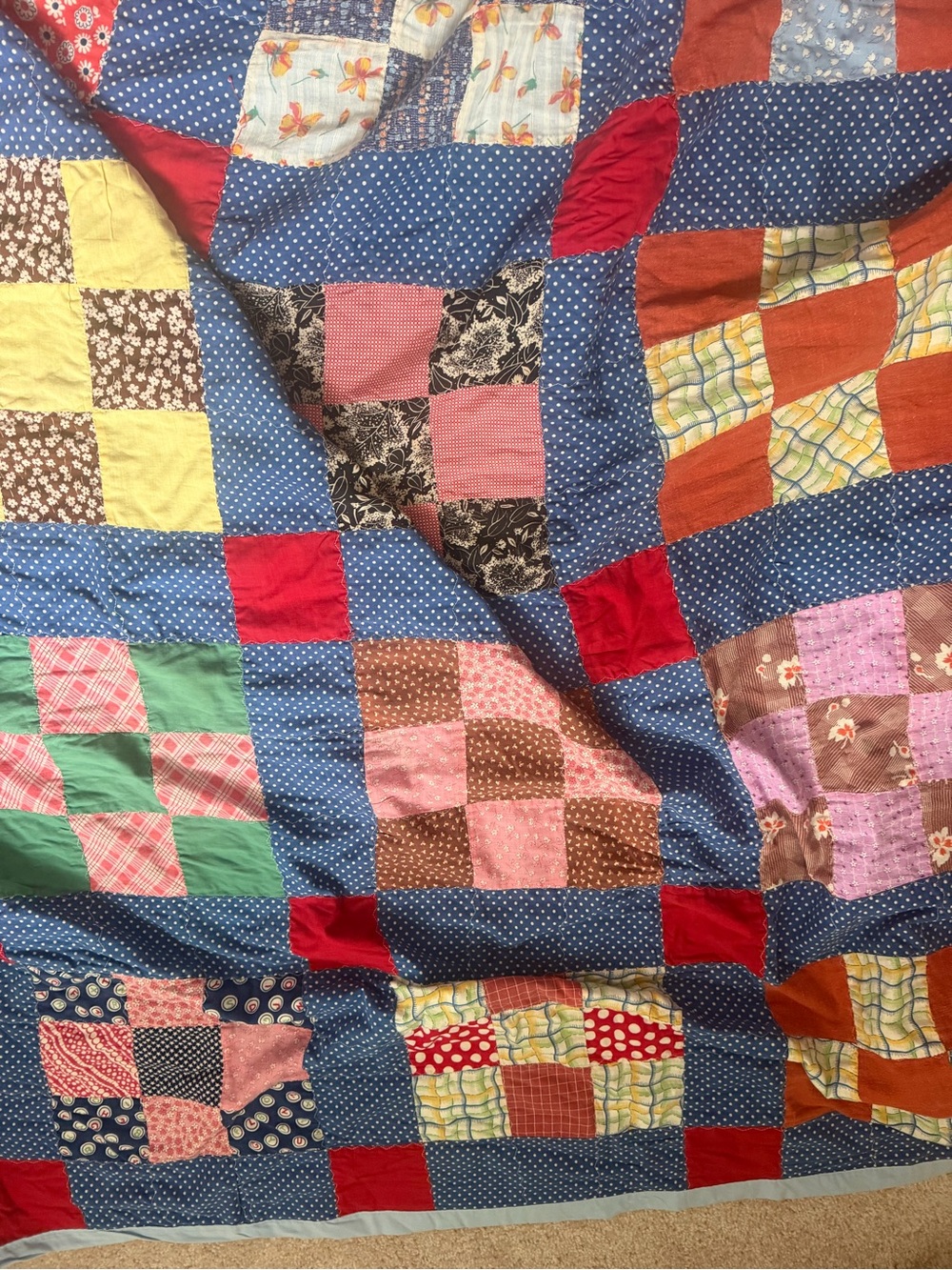 Handmade Patchwork Quilt - Picture 5 of 7